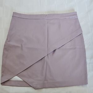 Dynamite Pink Mini Wrap Skirt Asymmetrical Slit